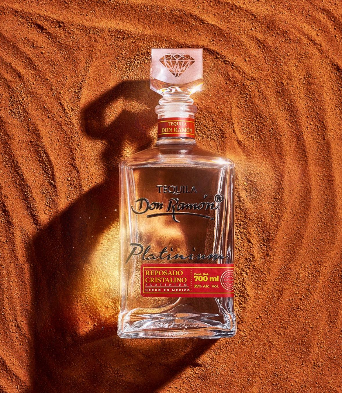Nómada Tequila platinium reposado cristalino