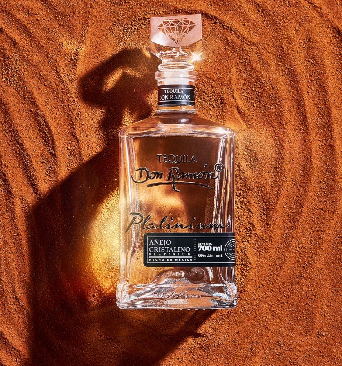 Nómada Tequila platinium añejo cristalino