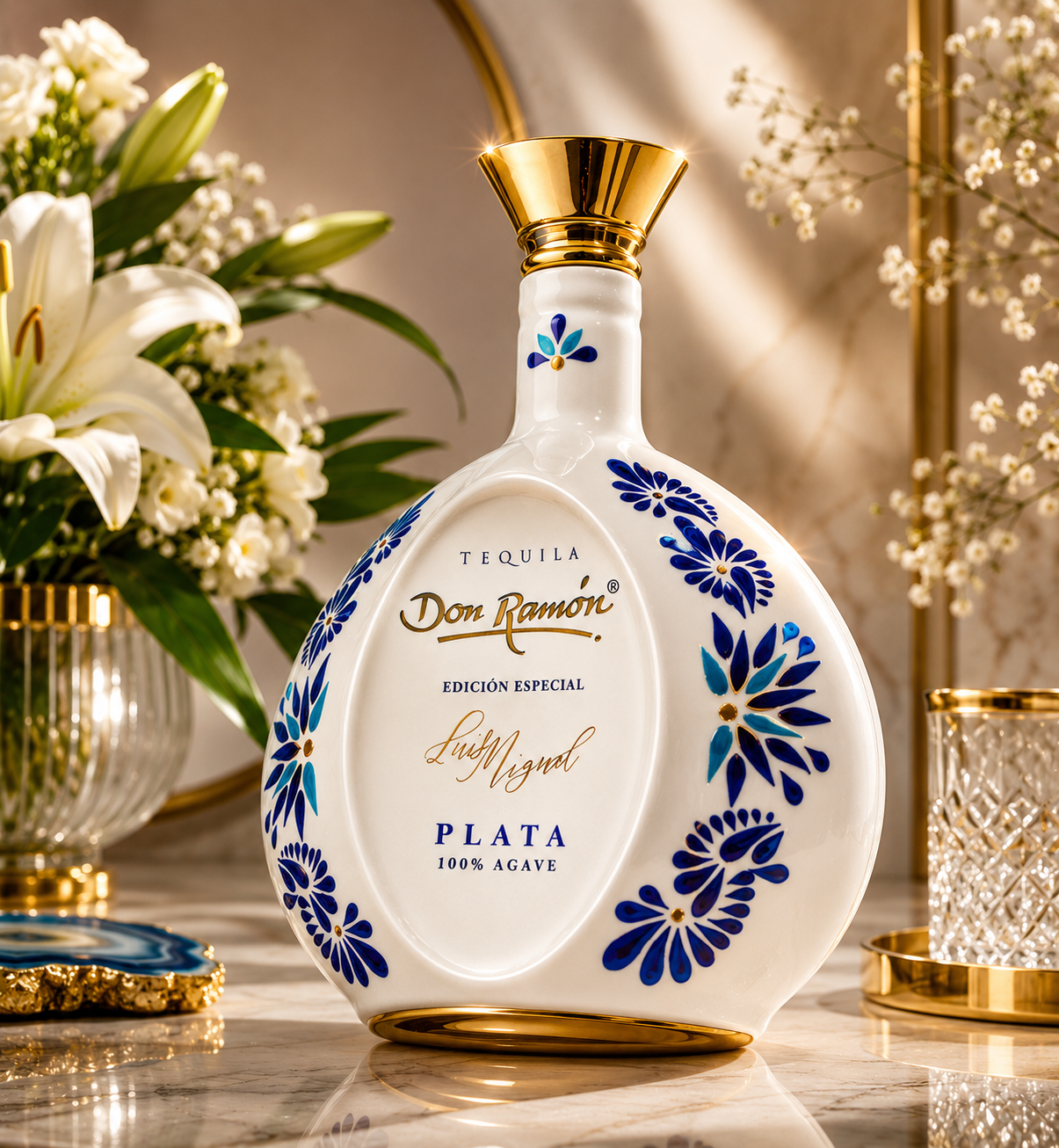 Tequila edición especial LM cerámica plata